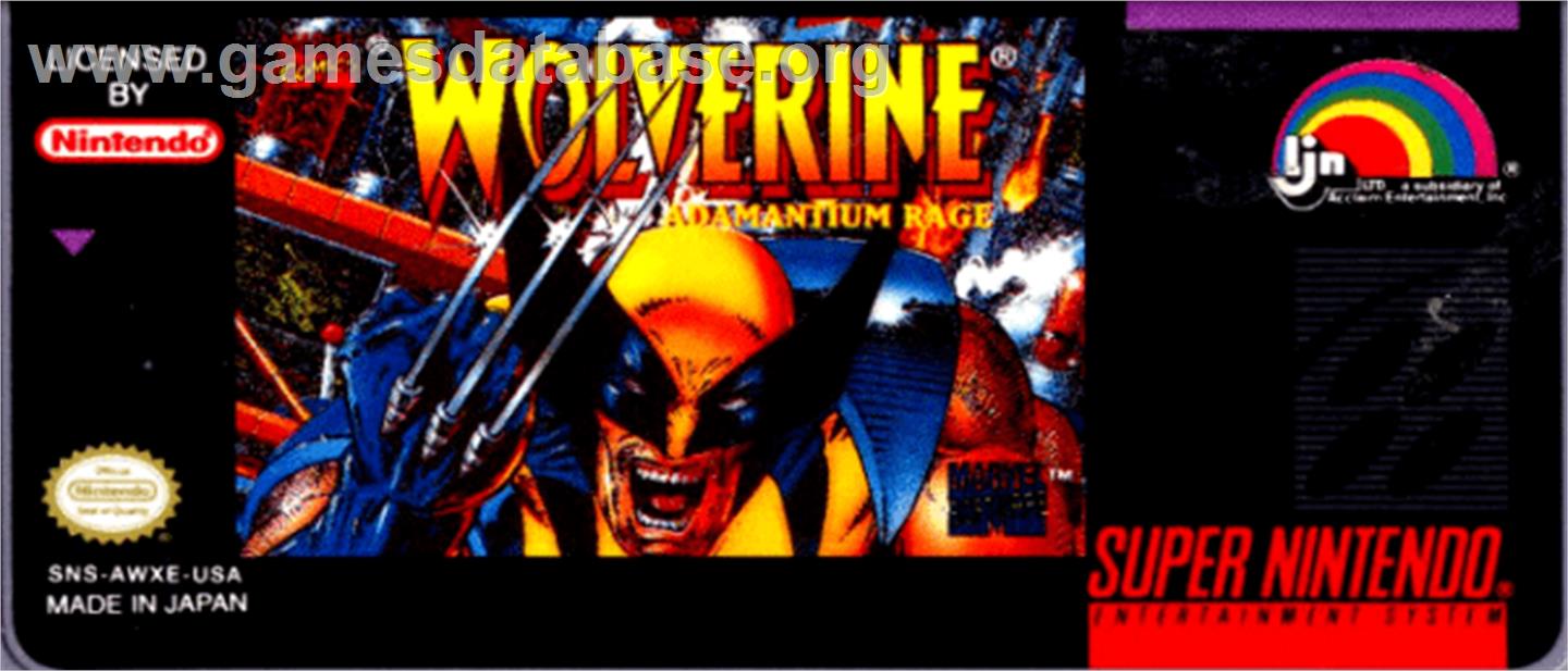 Wolverine: Adamantium Rage - Nintendo SNES - Artwork - Cartridge Top