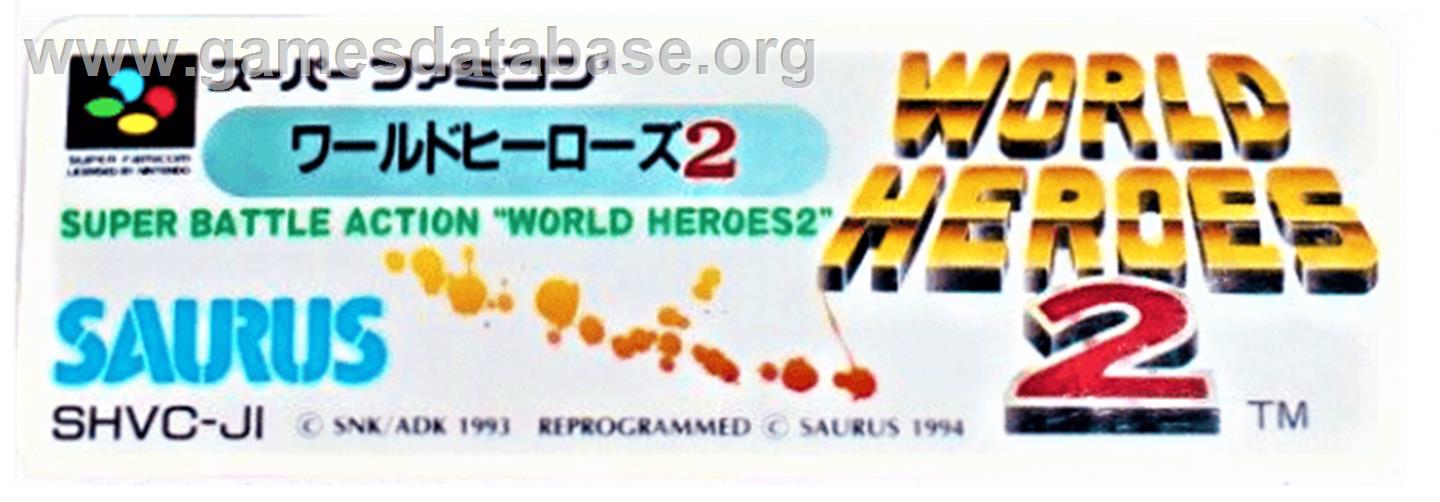 World Heroes 2 - Nintendo SNES - Artwork - Cartridge Top