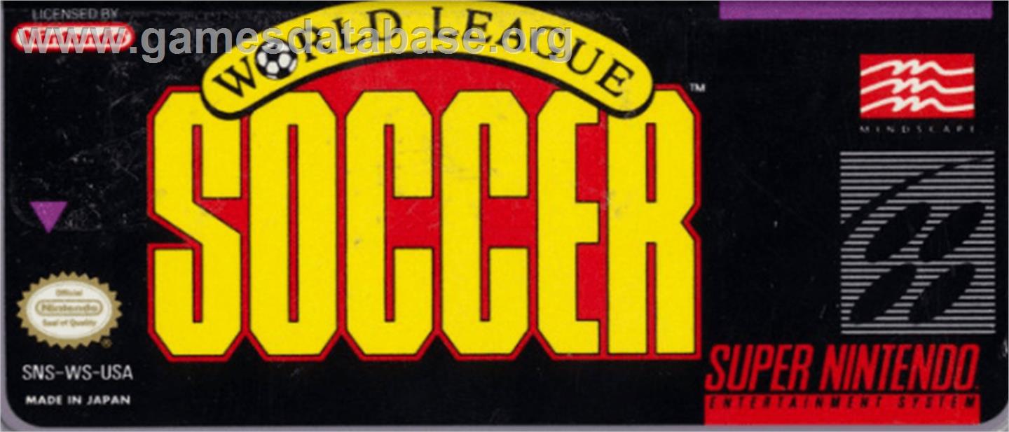 World League Soccer - Nintendo SNES - Artwork - Cartridge Top