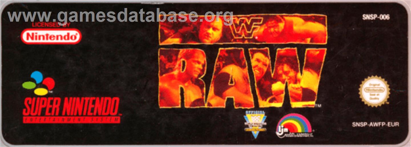 Wwf Raw - Nintendo SNES - Artwork - Cartridge Top