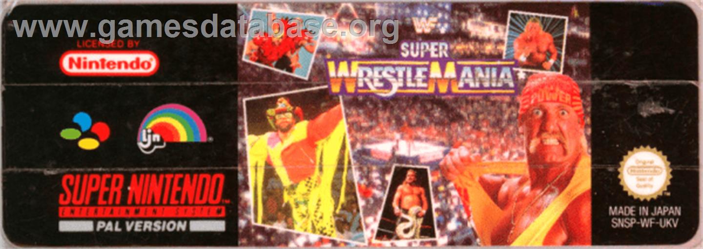 Wwf Super Wrestlemania - Nintendo SNES - Artwork - Cartridge Top