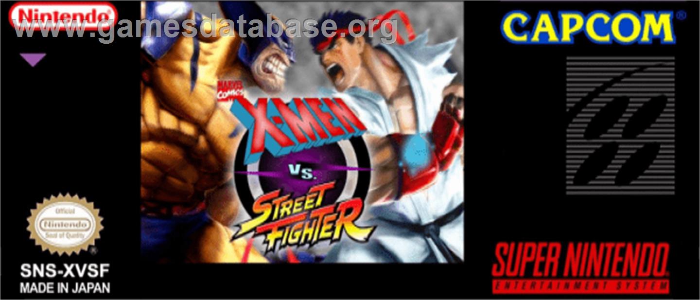 X-men Vs. Street Fighter - Nintendo SNES - Artwork - Cartridge Top