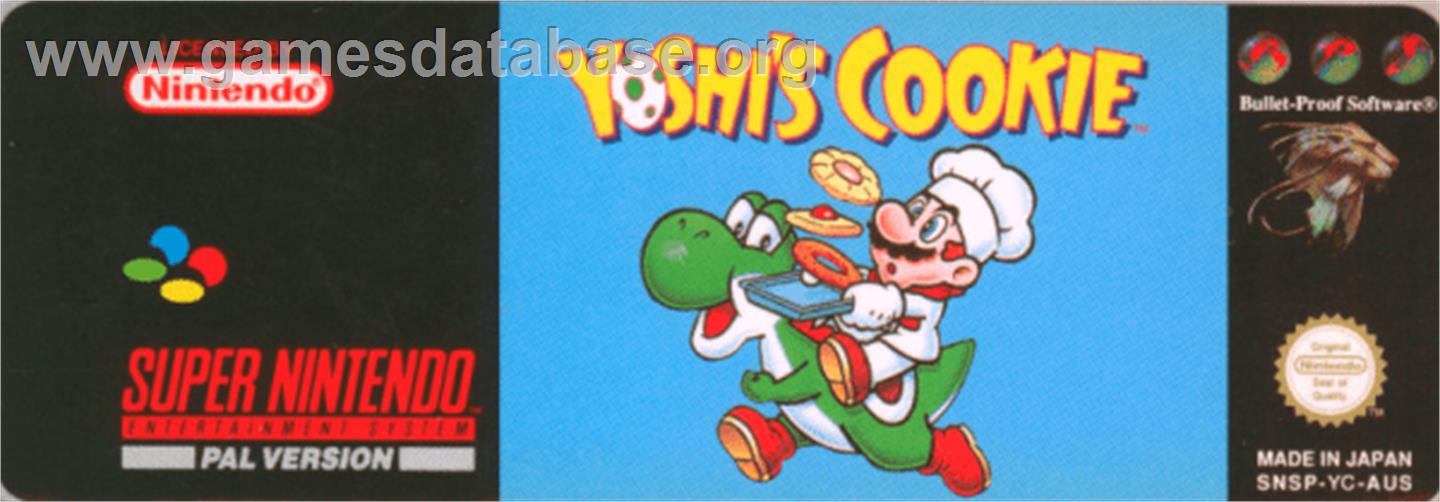 Yoshi's Cookie - Nintendo SNES - Artwork - Cartridge Top
