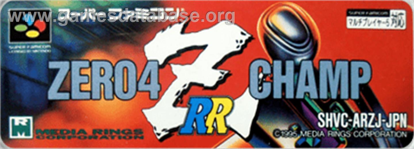 Zero 4 Champ Rr-z - Nintendo SNES - Artwork - Cartridge Top
