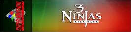 Arcade Cabinet Marquee for 3 Ninjas Kick Back.