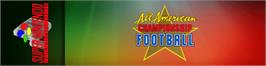 Arcade Cabinet Marquee for All-american Championship Football.