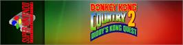 Arcade Cabinet Marquee for Donkey Kong Country 2: Diddy's Kong Quest.