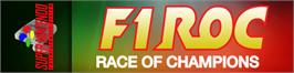 Arcade Cabinet Marquee for F1ROC: Race of Champions.