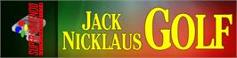 Arcade Cabinet Marquee for Jack Nicklaus Golf.
