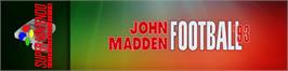 Arcade Cabinet Marquee for John Madden Football '93.