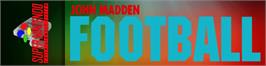 Arcade Cabinet Marquee for John Madden Football.