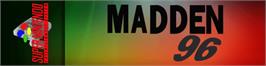 Arcade Cabinet Marquee for Madden Nfl 96.
