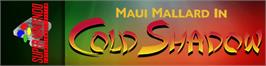 Arcade Cabinet Marquee for Maui Mallard in Cold Shadow.