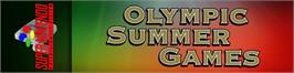 Arcade Cabinet Marquee for Olympic Summer Games.