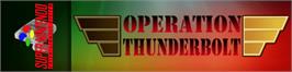 Arcade Cabinet Marquee for Operation Thunderbolt.