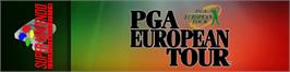 Arcade Cabinet Marquee for PGA European Tour.