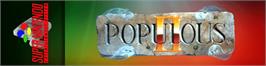 Arcade Cabinet Marquee for Populous II: Trials of the Olympian Gods.