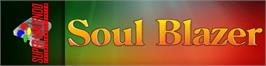 Arcade Cabinet Marquee for Soul Blazer.