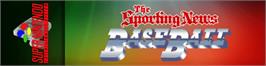 Arcade Cabinet Marquee for Sporting News Baseball, The.