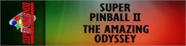 Arcade Cabinet Marquee for Super Pinball II: The Amazing Odyssey.