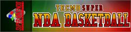Arcade Cabinet Marquee for Tecmo Super NBA Basketball.