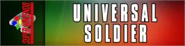 Arcade Cabinet Marquee for Universal Soldier.