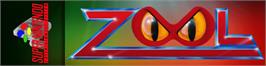 Arcade Cabinet Marquee for Zool - Ninja of the “Nth” Dimension.