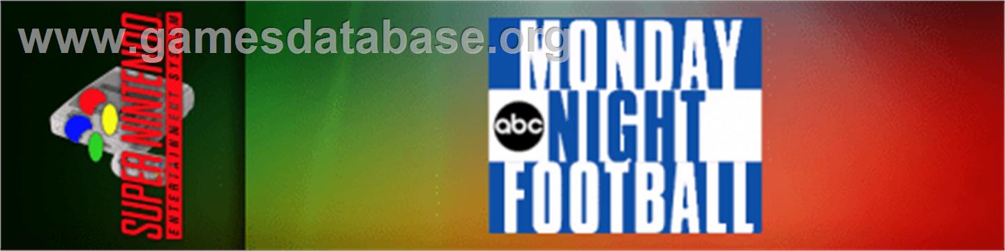 Abc Monday Night Football - Nintendo SNES - Artwork - Marquee