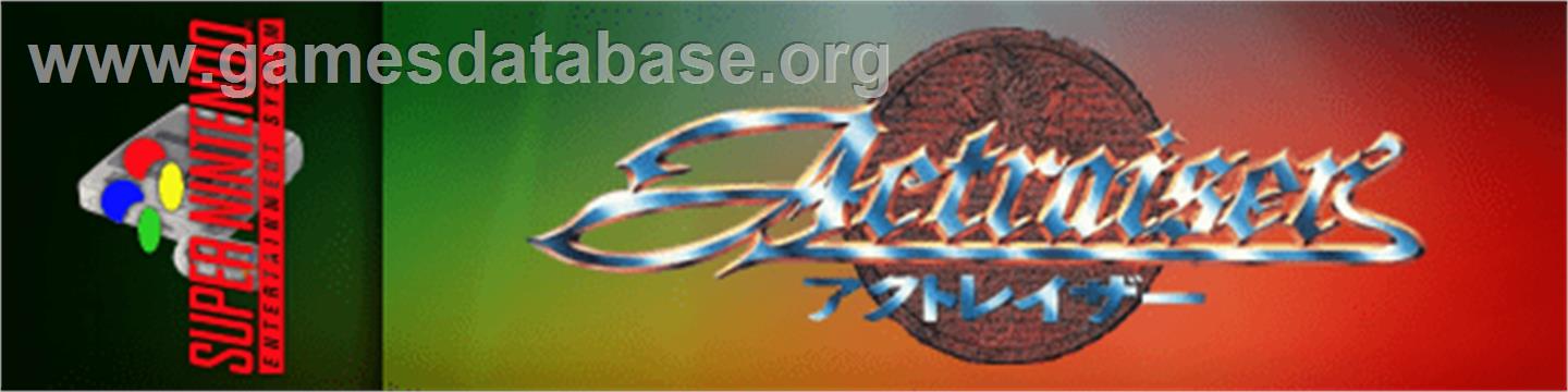 ActRaiser - Nintendo SNES - Artwork - Marquee