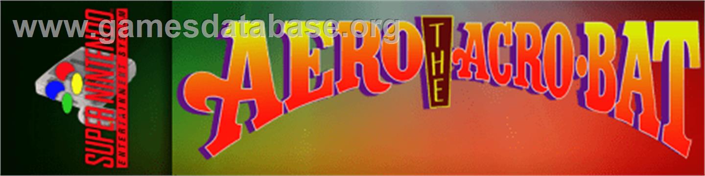 Aero The Acro-bat - Nintendo SNES - Artwork - Marquee