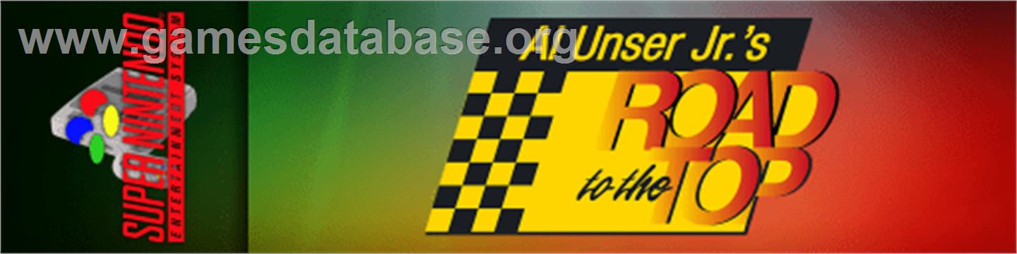 Al Unser Jr.'s Road to the Top - Nintendo SNES - Artwork - Marquee
