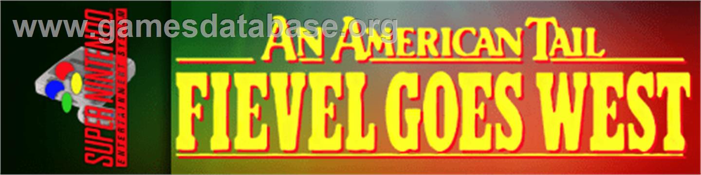 An American Tail: Fievel Goes West - Nintendo SNES - Artwork - Marquee