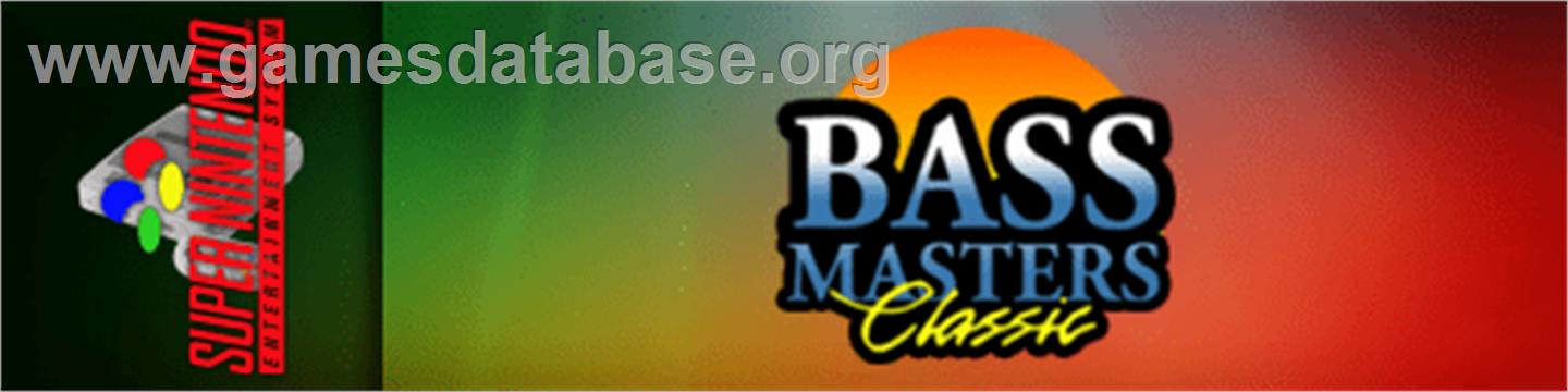 BASS Masters Classic: Pro Edition - Nintendo SNES - Artwork - Marquee