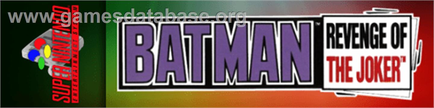 Batman - Revenge Of The Joker - Nintendo SNES - Artwork - Marquee