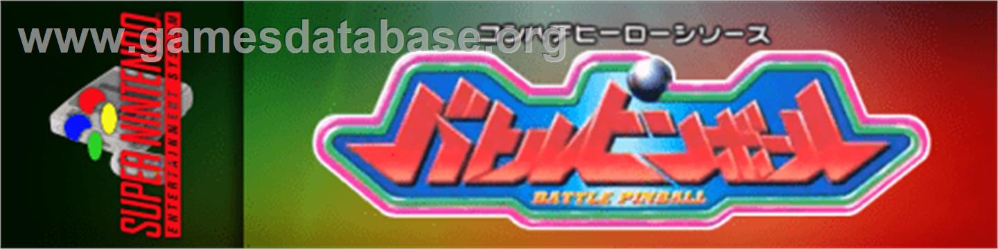 Battle Pinball - Nintendo SNES - Artwork - Marquee