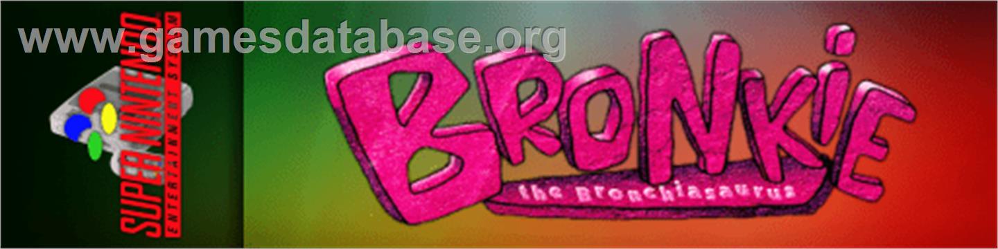 Bronkie The Bronchiasaurus - Nintendo SNES - Artwork - Marquee