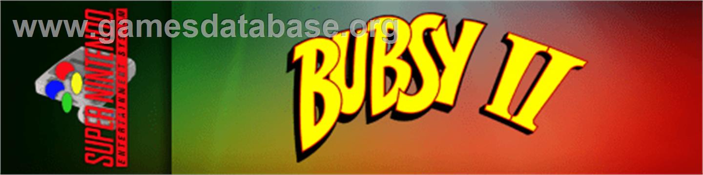 Bubsy 2 - Nintendo SNES - Artwork - Marquee