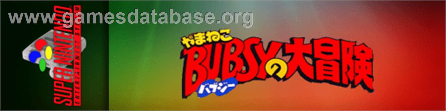 Bubsy in: Claws Encounters of the Furred Kind - Nintendo SNES - Artwork - Marquee