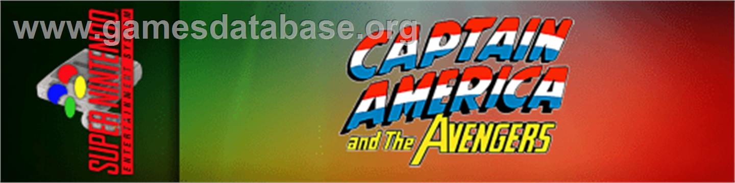 Captain America and the Avengers - Nintendo SNES - Artwork - Marquee