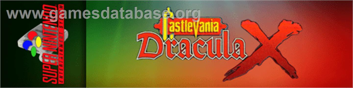 Castlevania: Dracula X - Nintendo SNES - Artwork - Marquee