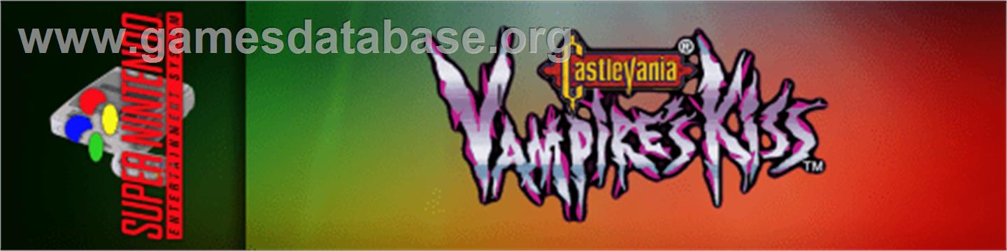 Castlevania: Vampire's Kiss - Nintendo SNES - Artwork - Marquee