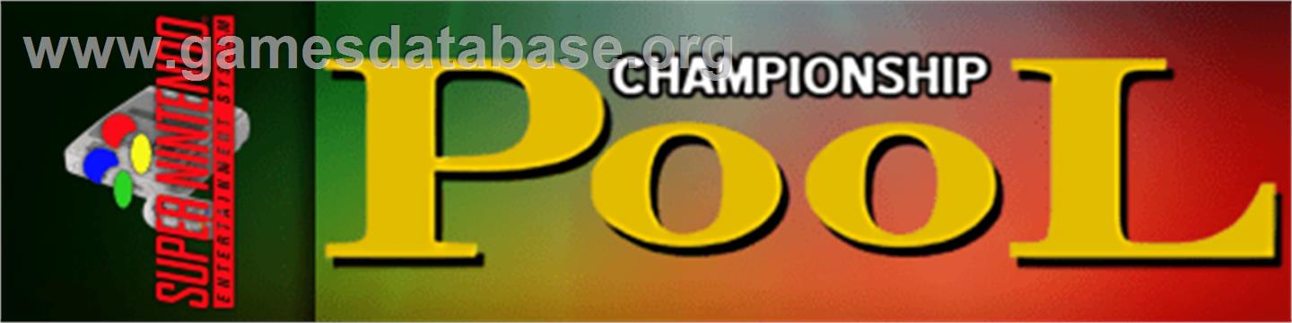 Championship Pool - Nintendo SNES - Artwork - Marquee