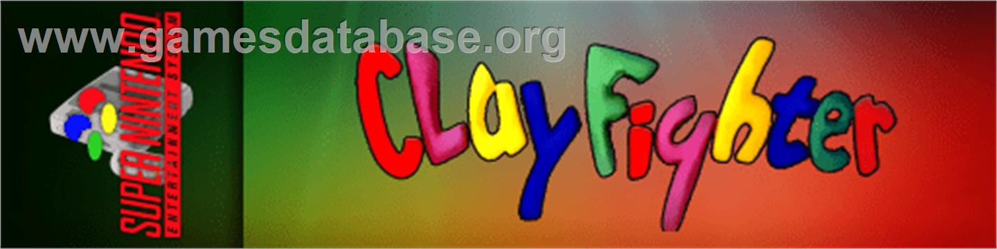 Clay Fighter - Nintendo SNES - Artwork - Marquee