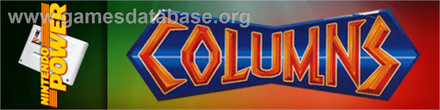 Columns - Nintendo SNES - Artwork - Marquee