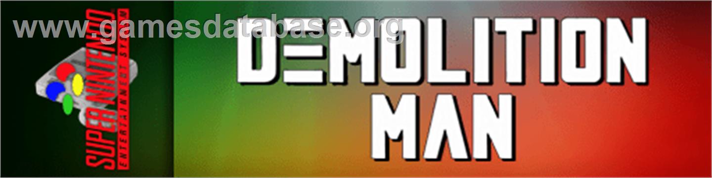 Demolition Man - Nintendo SNES - Artwork - Marquee