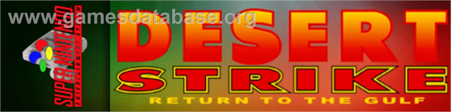 Desert Strike: Return to the Gulf - Nintendo SNES - Artwork - Marquee