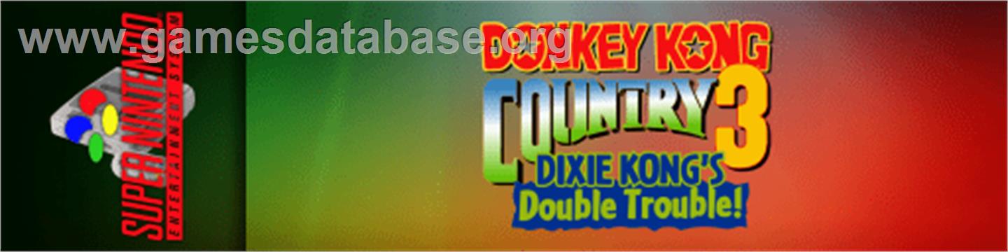 Donkey Kong Country 3 - Dixie Kong's Double Trouble - Nintendo SNES - Artwork - Marquee