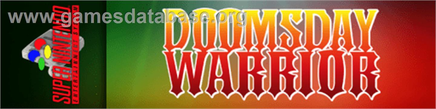 Doomsday Warrior - Nintendo SNES - Artwork - Marquee