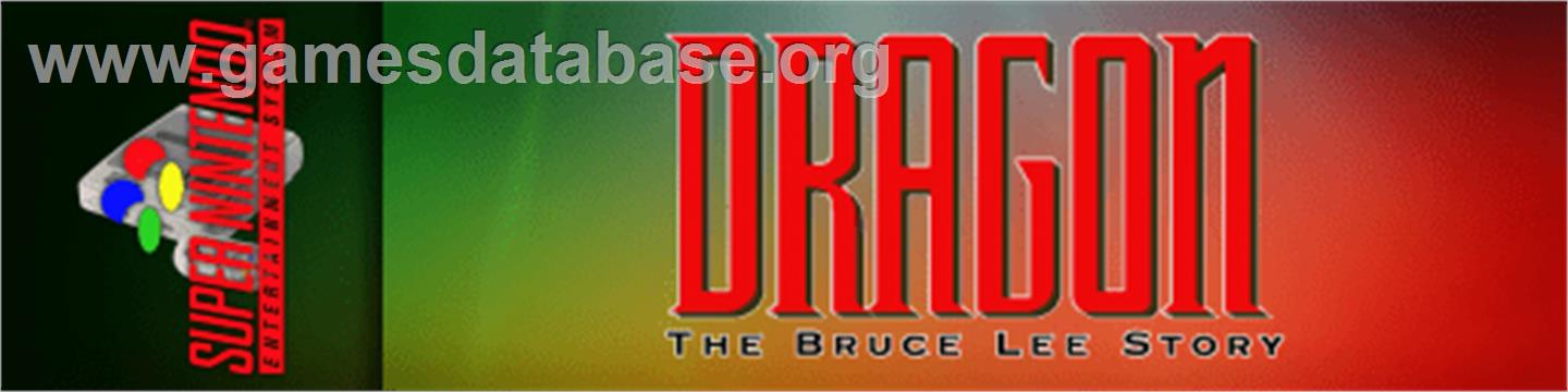 Dragon: The Bruce Lee Story - Nintendo SNES - Artwork - Marquee