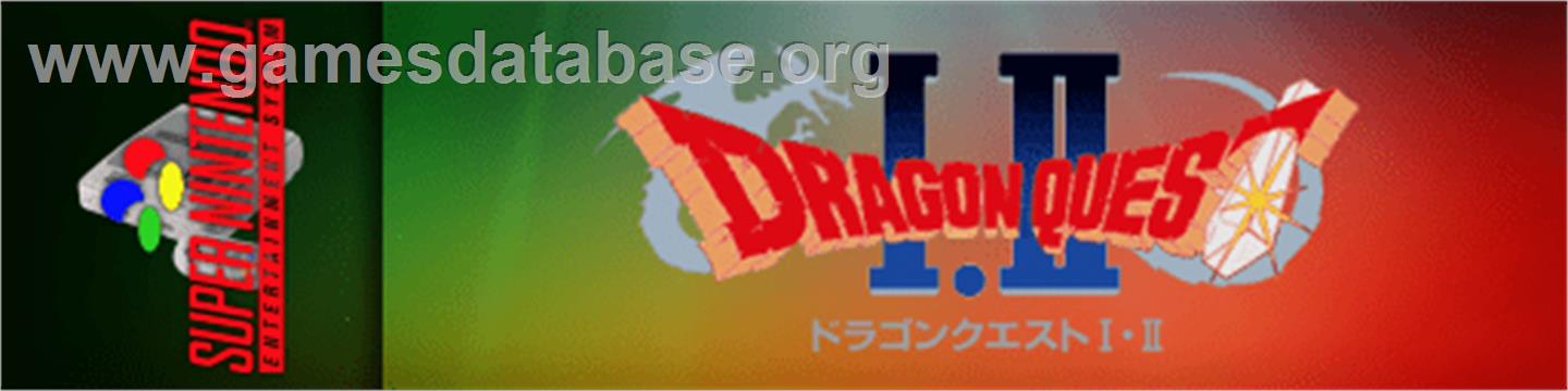 Dragon Quest I & II - Nintendo SNES - Artwork - Marquee